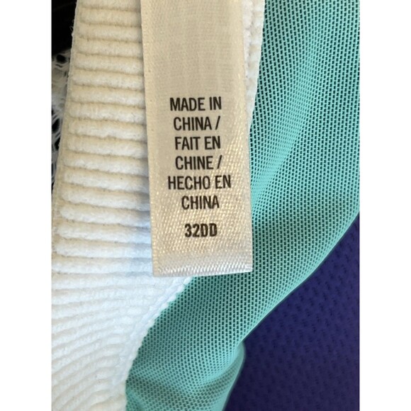 Victoria's Secret VSX Sport Wire Mesh Active Sport Bra Sz 32DD Purple Blck White - Picture 9 of 10